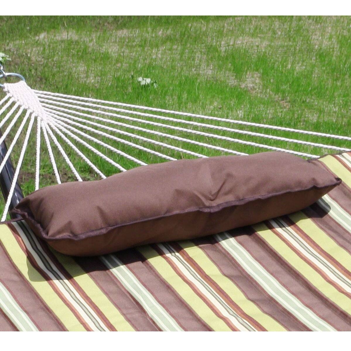 Left. Hivvago - Rope Hammock Set with Stand Pad and Pillow 55 x 144-inch - Desert Stripe - Multicolor.