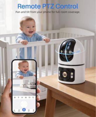 Remote PTZ Control  
Pan and tilt from your phone for full-room coverage.