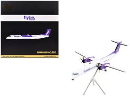 Bombardier Q400 Flybe G-ECOE White Purple Tail GeminiJets 1/200 Diecast Model Airplane - Multi