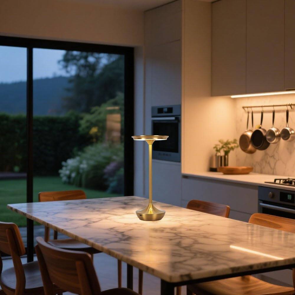 Alt View 5. Dazzling Pops - EJQ Rechargeable Cordless Table Lamp 6000mAh Battery Operated LED Table Lights Outdoor Portable Touch - 2 Pcs Black.