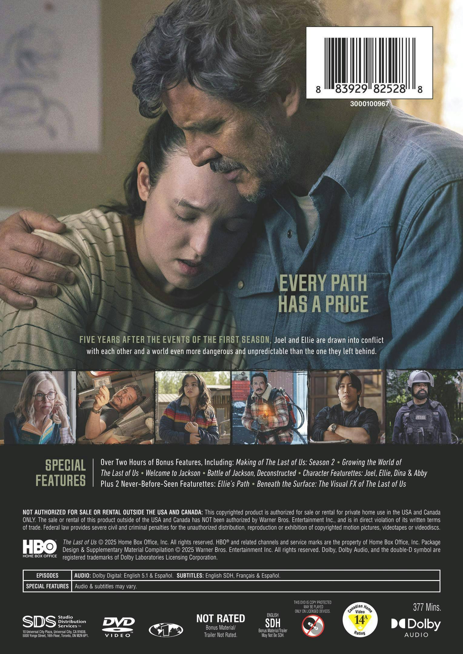 Back. The Last of Us: The Complete Second Season [DVD].