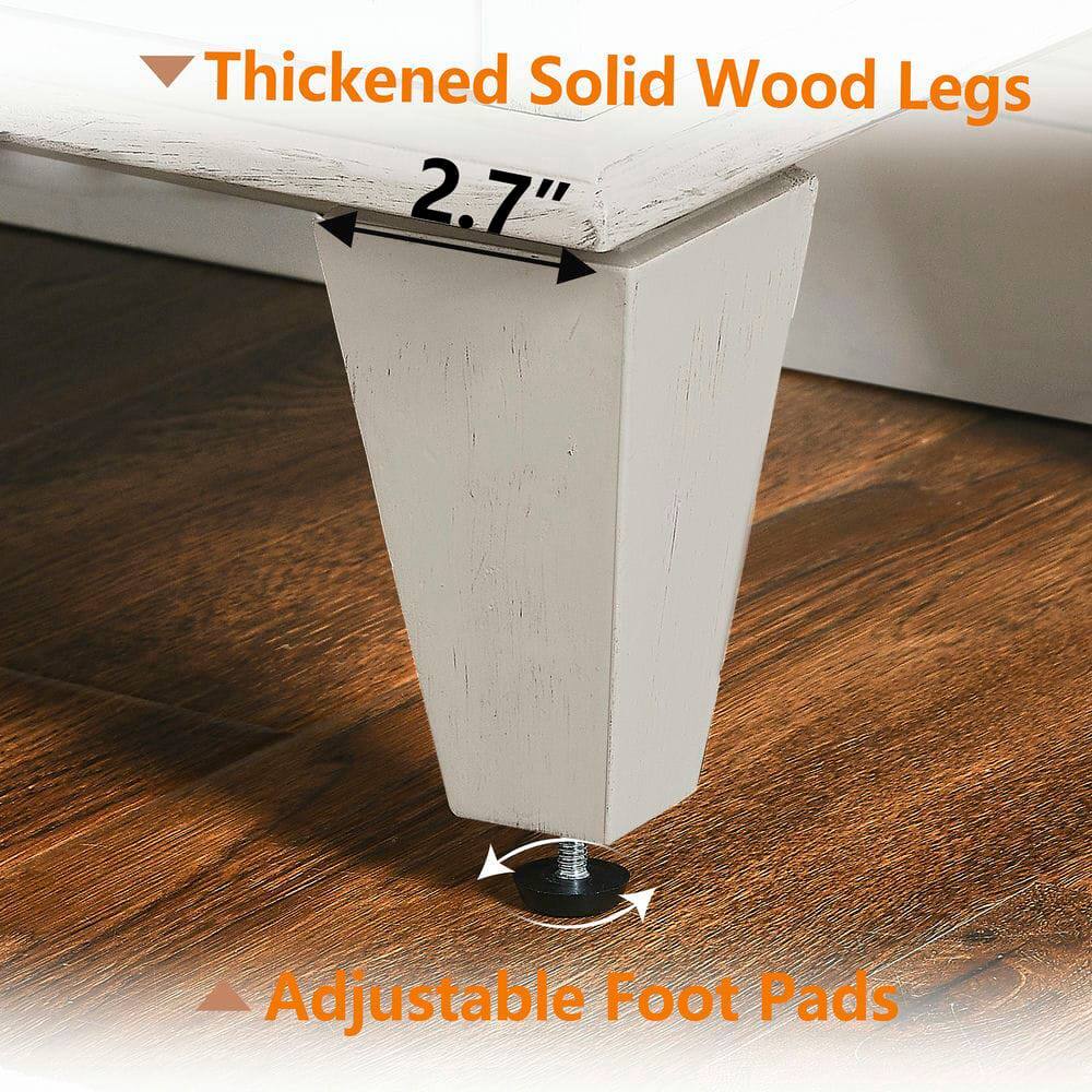 Thickened Solid Wood Legs  
2.7"  
Adjustable Foot Pads