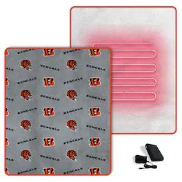 Pegasus - Cincinnati Bengals Scattered Logos 60" x 70" Heated Blanket - Multicolor