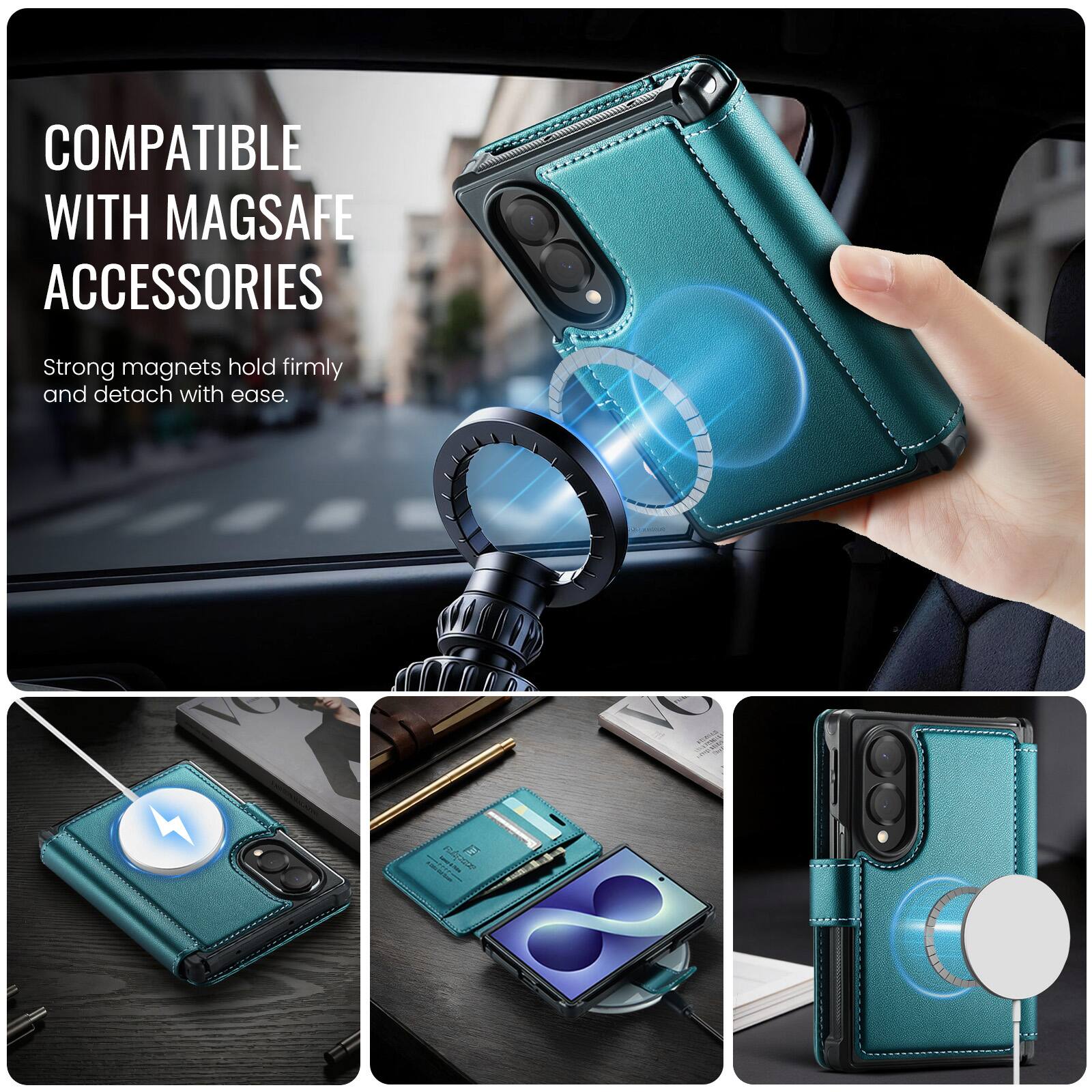 COMPATIBLE WITH MAGSAFE ACCESSORIES

Strong magnets hold firmly and detach with ease.