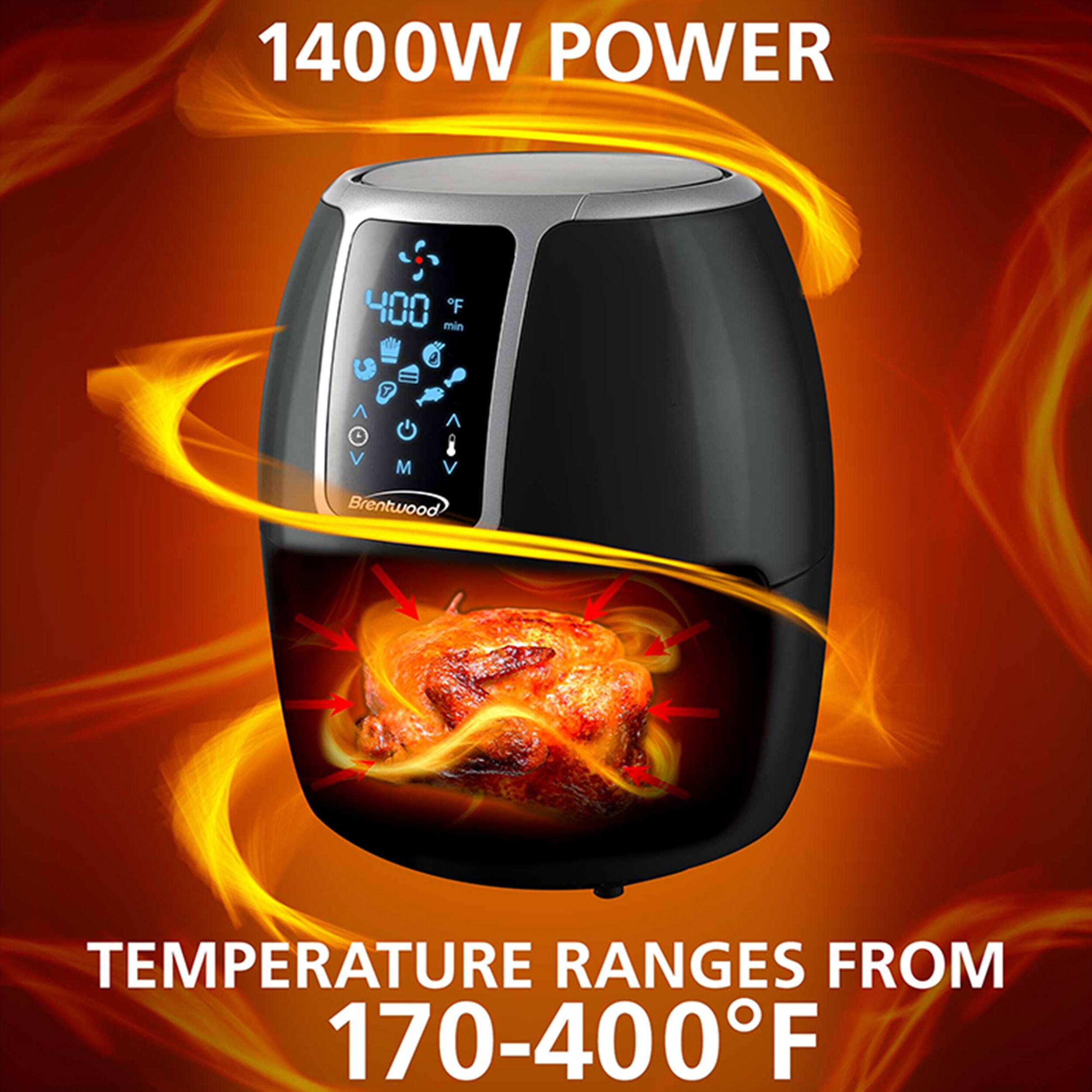 1400W POWER TEMPERATURE RANGES FROM 170-400F