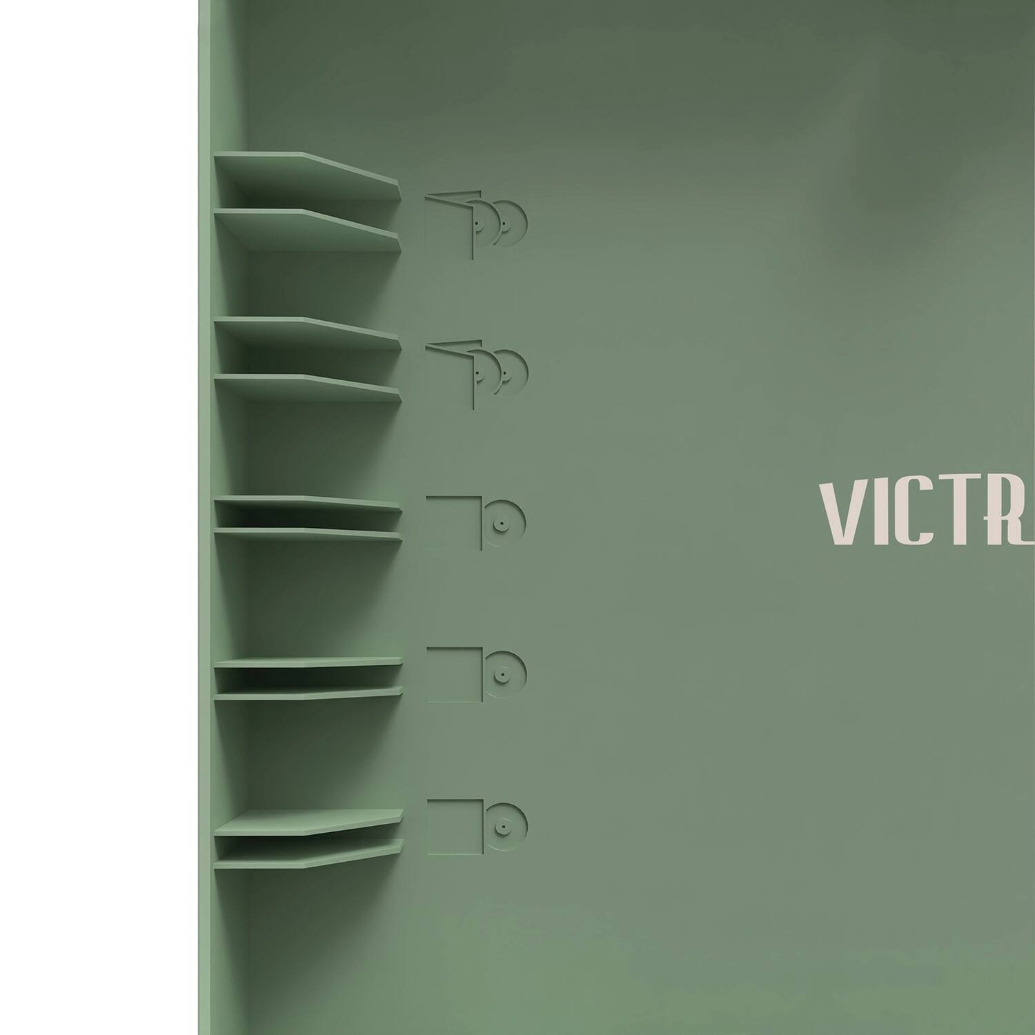 Alt View 15. Victrola - Re-Spin Sustainable Bluetooth Suitcase Record Player - Basil Green.