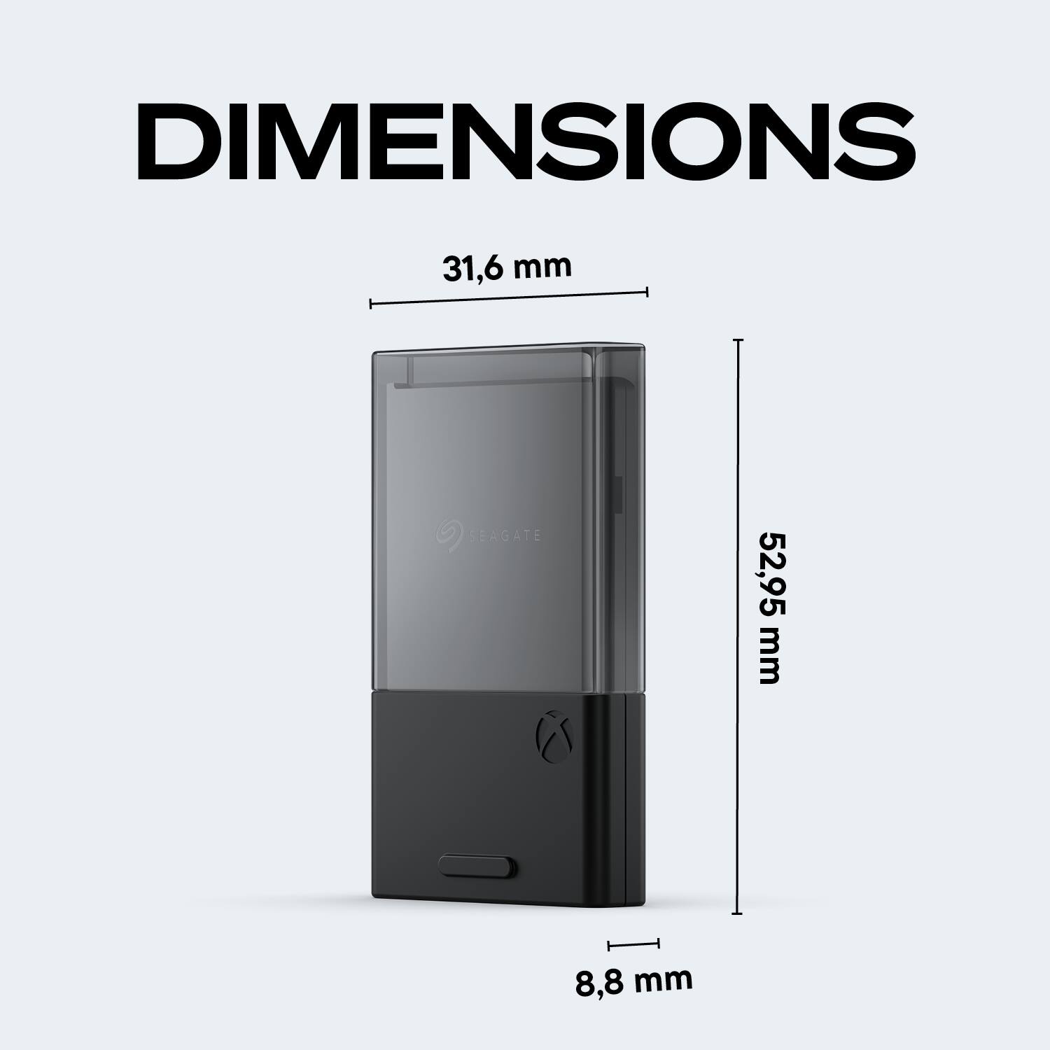 DIMENSIONS 31,6 mm x 52,95 mm x 8,8 mm