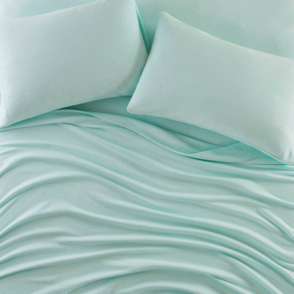 Gracie Mills - Lenora Microfleece Cozy Sheet Set - Aqua