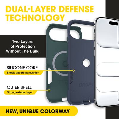 Otterbox iPhone 17 Air (Only) Commuter Series Case Built-In MagSafe Thin, Dual-Layer, Pocket-Friendly, Port Cover Saltwater Breeze (Sage/Blue) Otterbox iPhone 17 Air (Only) Commuter Series Case Built-In MagSafe Thin, Dual-Layer, Pocket-Friendly, Port Cover Saltwater Breeze (Sage/Blue)