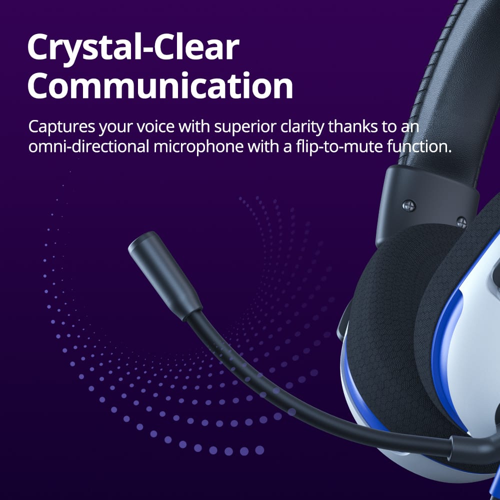 Crystal-Clear Communication: Captures your voice with superior clarity thanks to an omni-directional microphone with a flip-to-mute function.