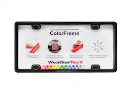 WeatherTech - ColorFrame | License Plate Frame with Multi-Flex Gasket and Stainless Steel Hardware - Black