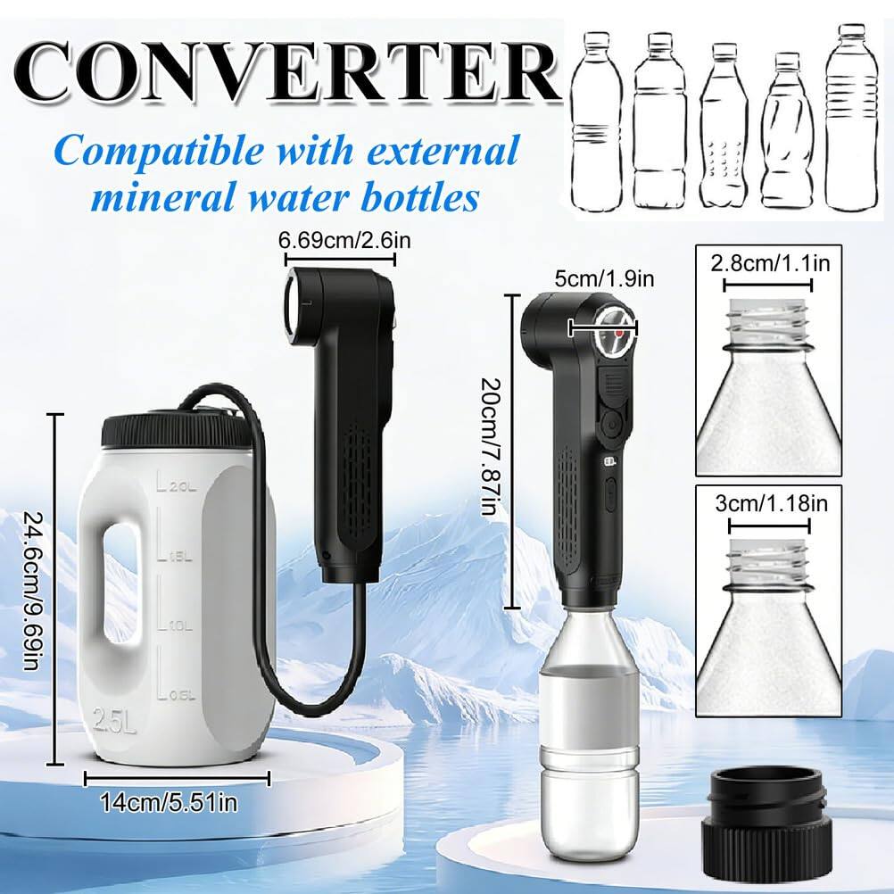 CONVERTER  
Compatible with external mineral water bottles  
6.69cm/2.6in  
2.8cm/1.1in  
1in  
5cm/1.9in  
9in  
24.6cm/9.69in  
L20L  
_1BL  
_COL  
LOEL  
2.5L  
20cm/7.87in  
3cm/1.18in  
14cm/5.51in