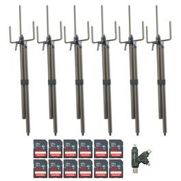 Stealth Cam - Trail Camera Mount Stick with 32GB Memory Cards and Card Reader (6 Pack)