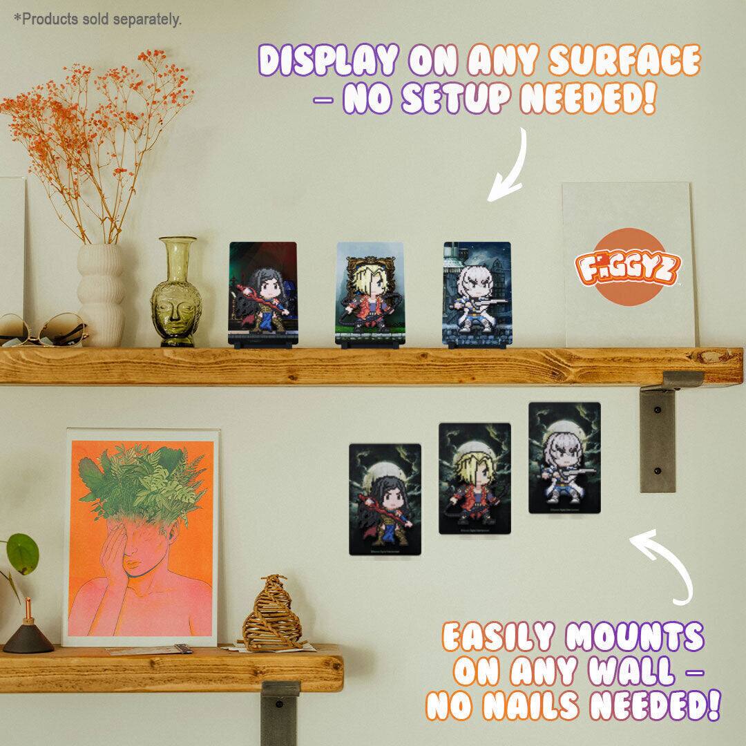 *Products sold separately.

DISPLAY ON ANY SURFACE - NO SETUP NEEDED!

FIGGYZ EASILY MOUNTS ON ANY WALL - NO NAILS NEEDED!