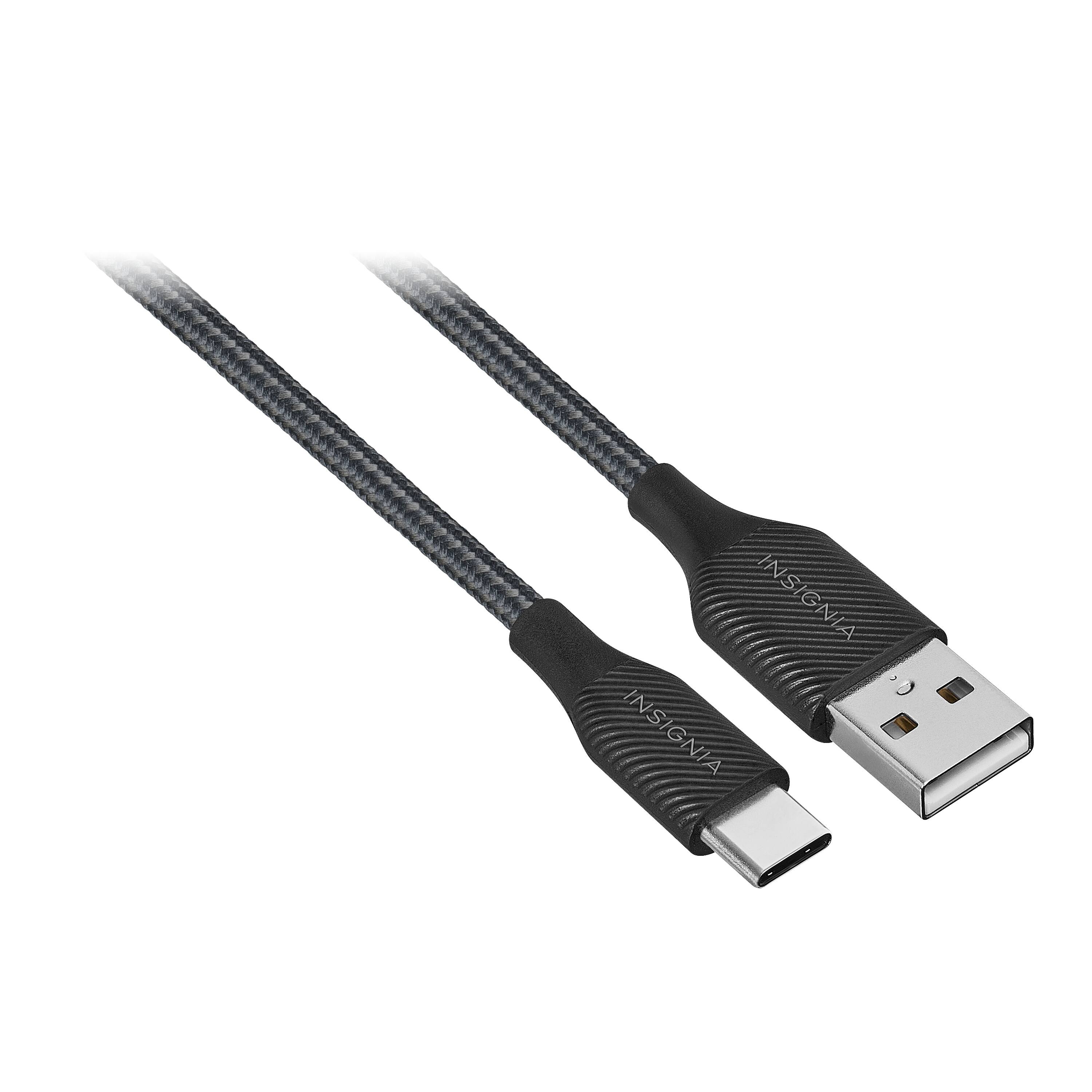 The image shows two black cords, one of which is a USB cable, and the other is a power cord. Both cords are connected to a device, possibly a laptop or a smartphone. The cords are positioned next to each other, with the USB cable on the left and the power cord on the right. The cords are both black and appear to be of similar length, suggesting that they are part of the same device setup.