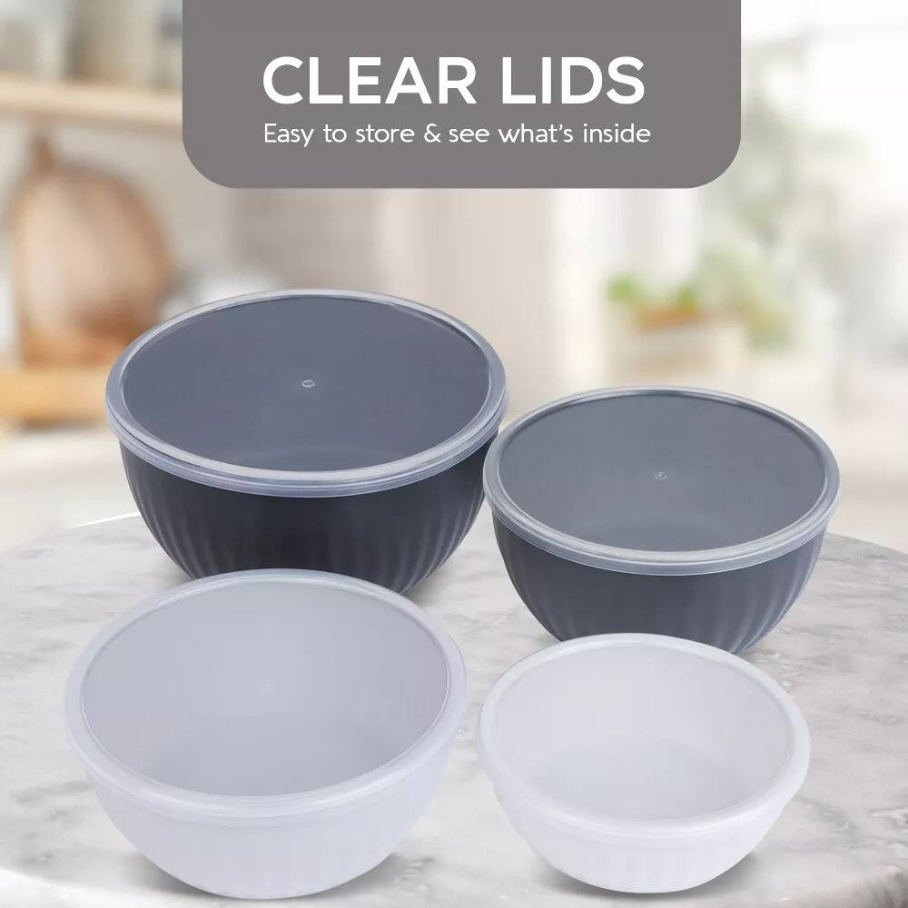 CLEAR LIDS  
Easy to store & see what's inside