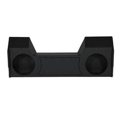 Front. QPower - QPower Dual 12" Subwoofer Enclosure for Dodge Ram Crew Cab & Quad Cab 2019-2026 - BED LINER BLACK.