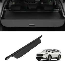 VEVOR - Retractable Cargo Cover for Honda, Upgraded Waterproof Trunk Cover Security Shield Shade - Black