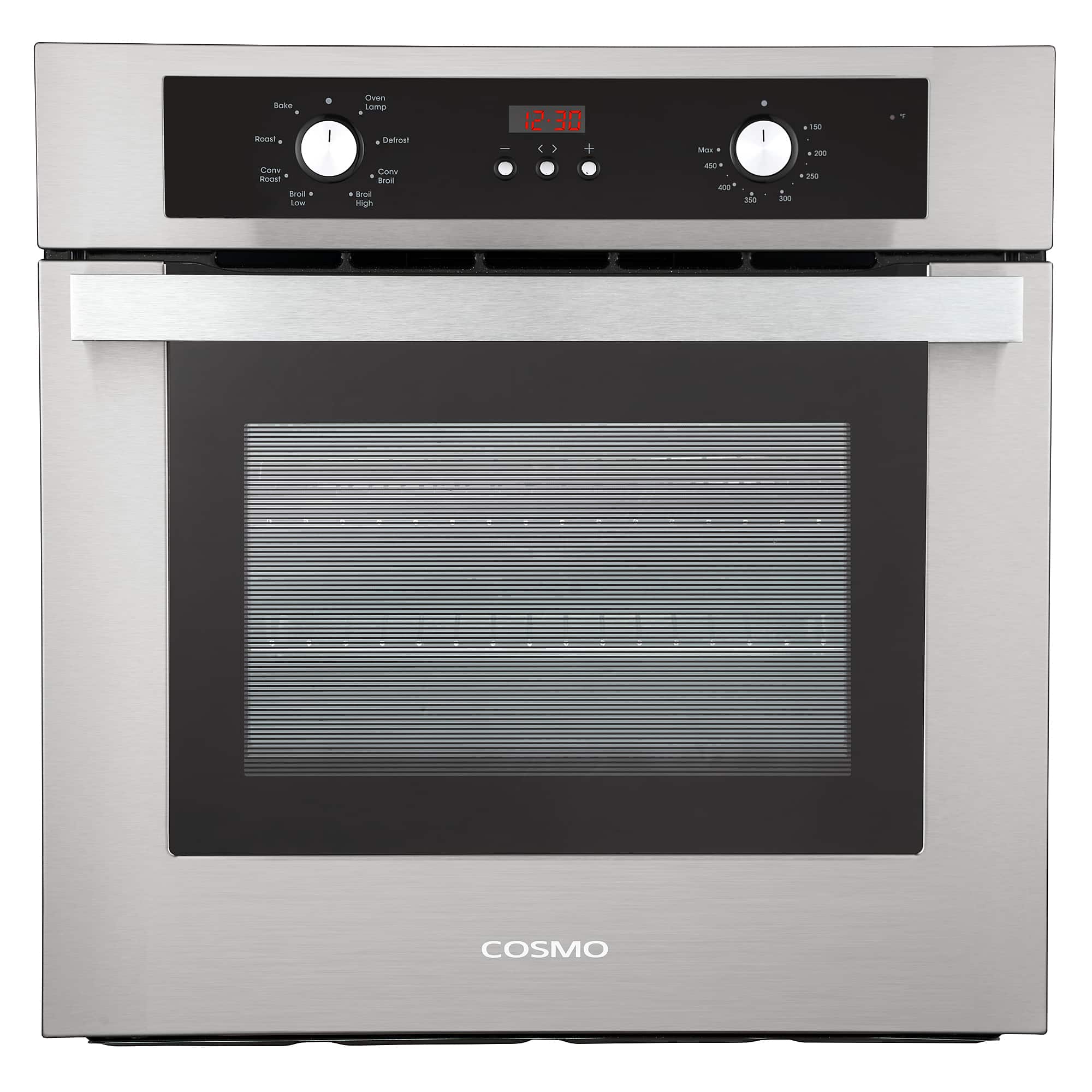 COSMO - C51EIX 24 in. Lumin Collection 2.5 cu. ft. Electric Wall Oven, 8 Functions & Turbo True European Convection - Stainless Steel
