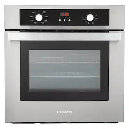 COSMO - C51EIX 24 in. Lumin Collection 2.9 cu. ft. Electric Wall Oven, 8 Functions & Turbo True European Convection - Stainless Steel