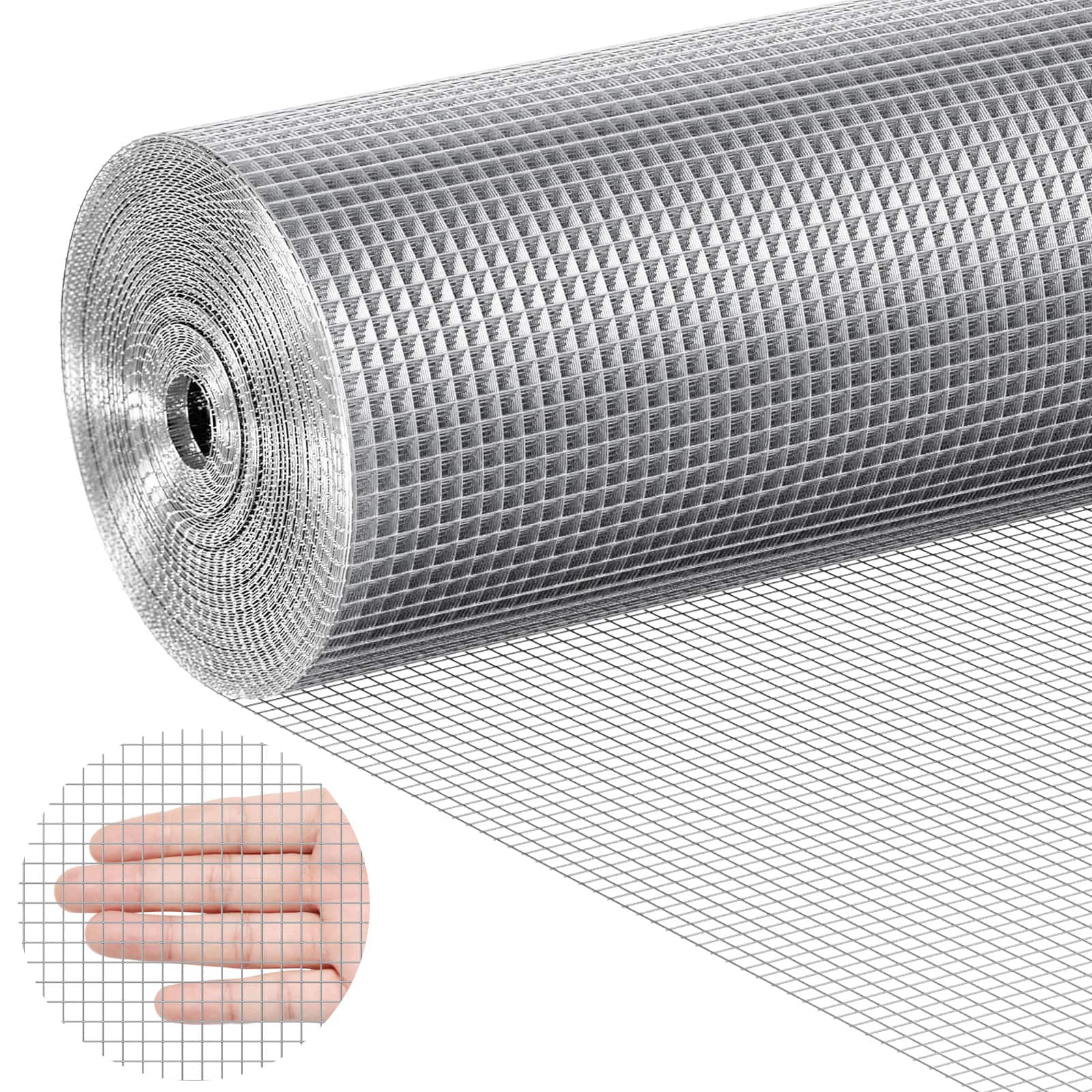 VEVOR - Hardware Cloth, 1/4 inch 48in x 100 ft 23 Gauge, Hot Dipped Galvanized Wire Mesh Roll, Chicken Wire Fencing, Wire Mesh - Silver price history on PriceWatchPro
