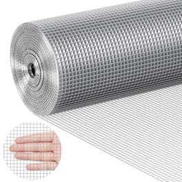 VEVOR - Hardware Cloth, 1/4 inch 48in x 100 ft 23 Gauge, Hot Dipped Galvanized Wire Mesh Roll, Chicken Wire Fencing, Wire Mesh - Silver