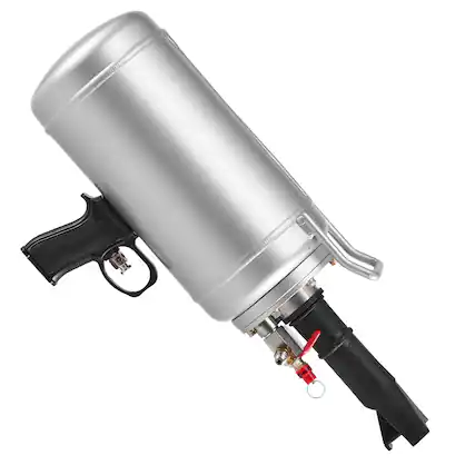 Front. VEVOR - Portable Tire Bead Seater, 1.6 Gal / 6 L Air Bead Blaster, Handheld Tire Inflator Tool, 87-116 PSI Operating Pressure - Silver.