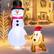 Alt View 11. Costway - 6 FT Tall Inflatable Snowman and Dog Set Christmas Decoration w/ LED Lights - Multicolor.