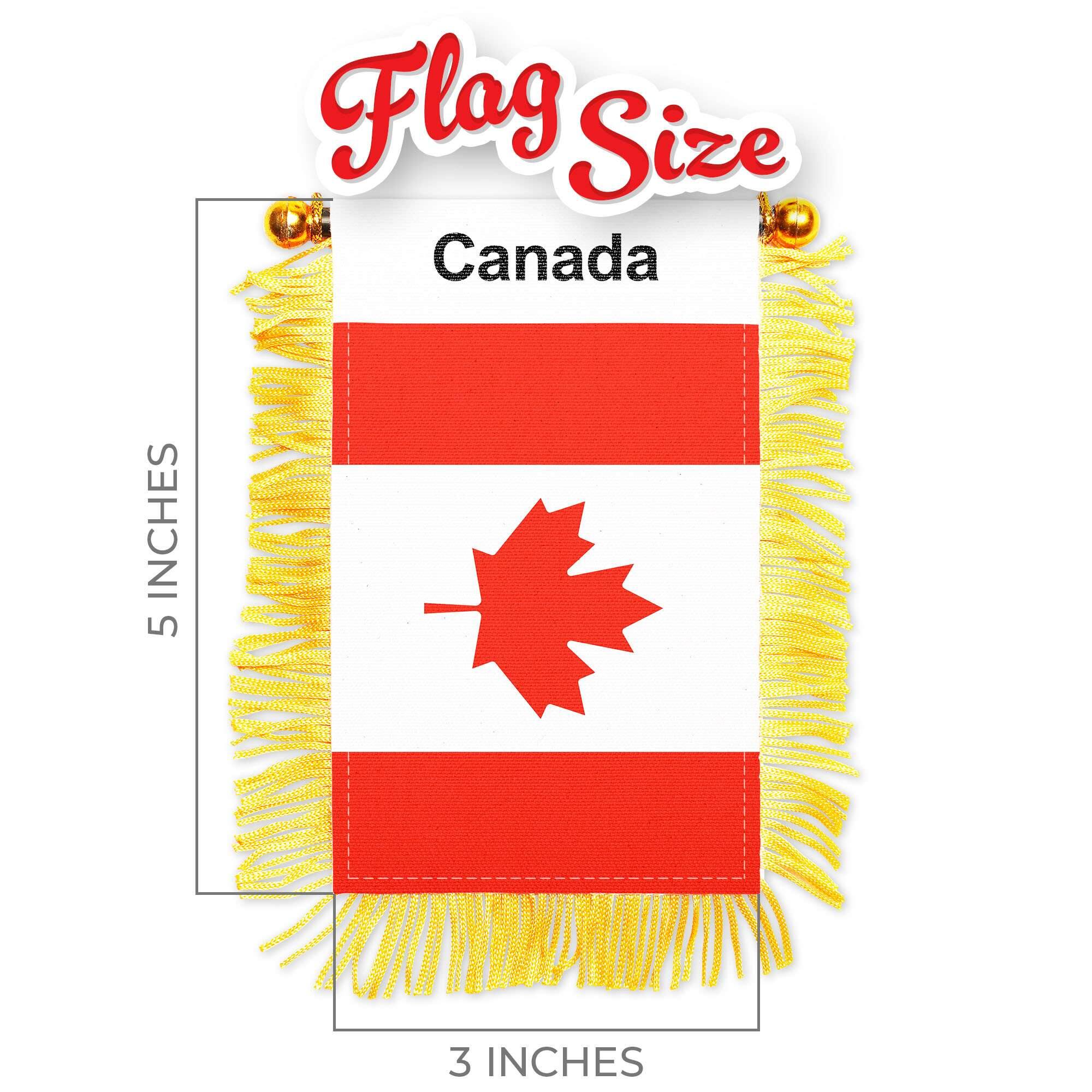 Flag Size  
Canada  
5 INCHES  
3 INCHES