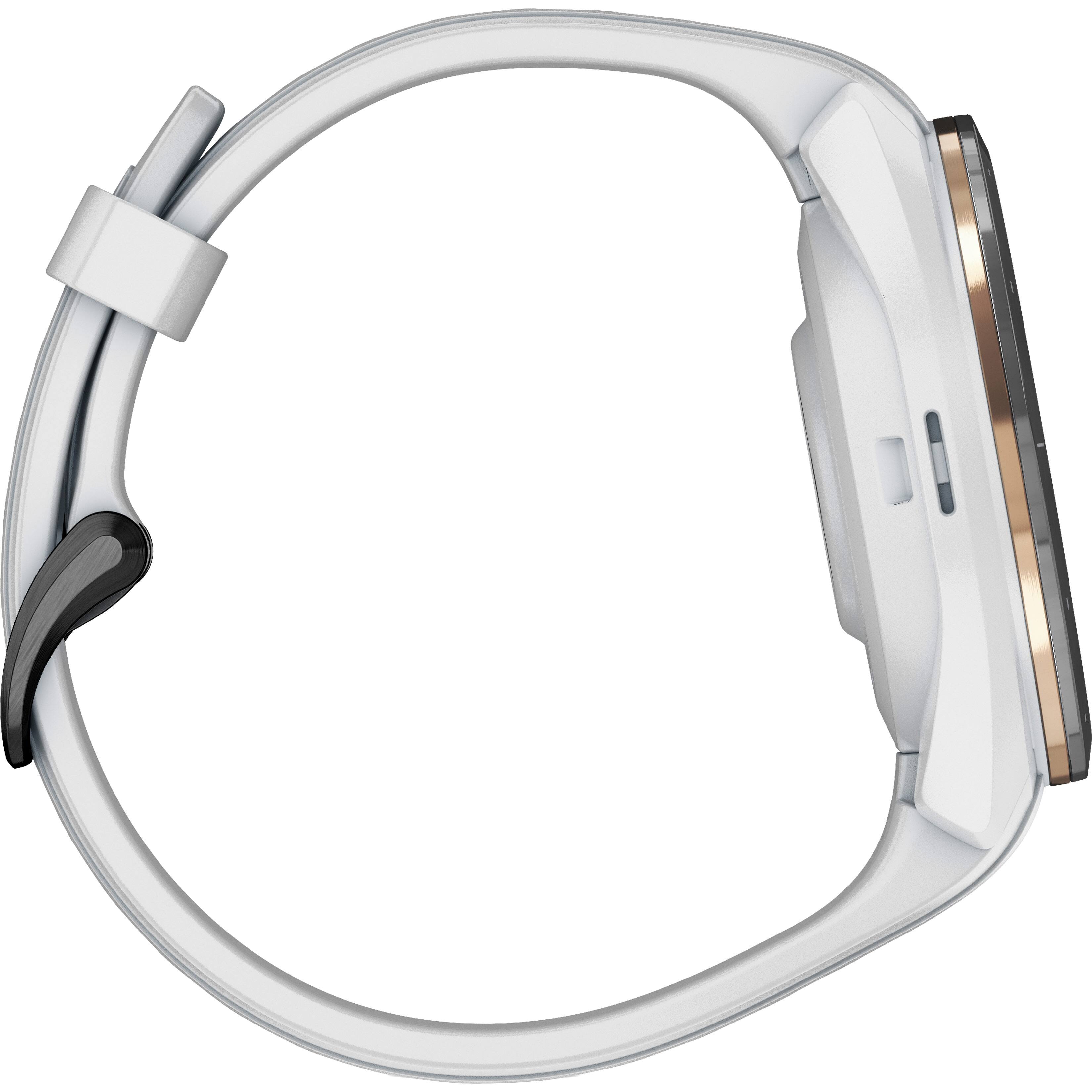 Alt View 1. Garmin - Approach S70 GPS Smartwatch 42mm Ceramic - Black Ceramic Bezel with White Silicone Band.