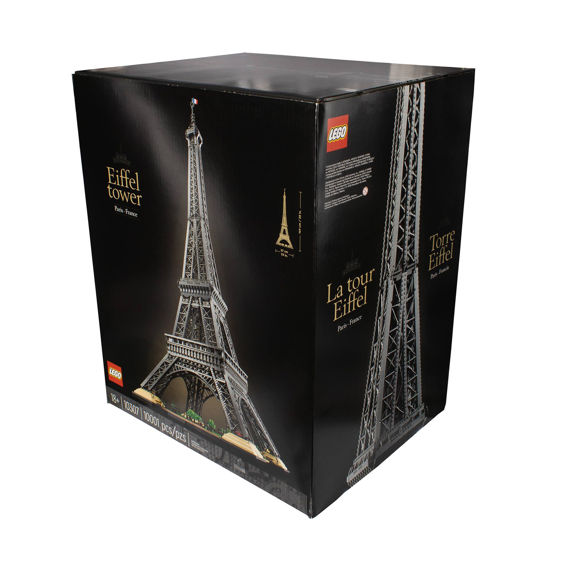 Eiffel Tower  
Paris - France  

La tour Eiffel  
Paris - France  

Torre Eiffel  
Paris - Francia  

LEGO  
18+ | 10307 | 10001 pcs/pzs  

LEGO