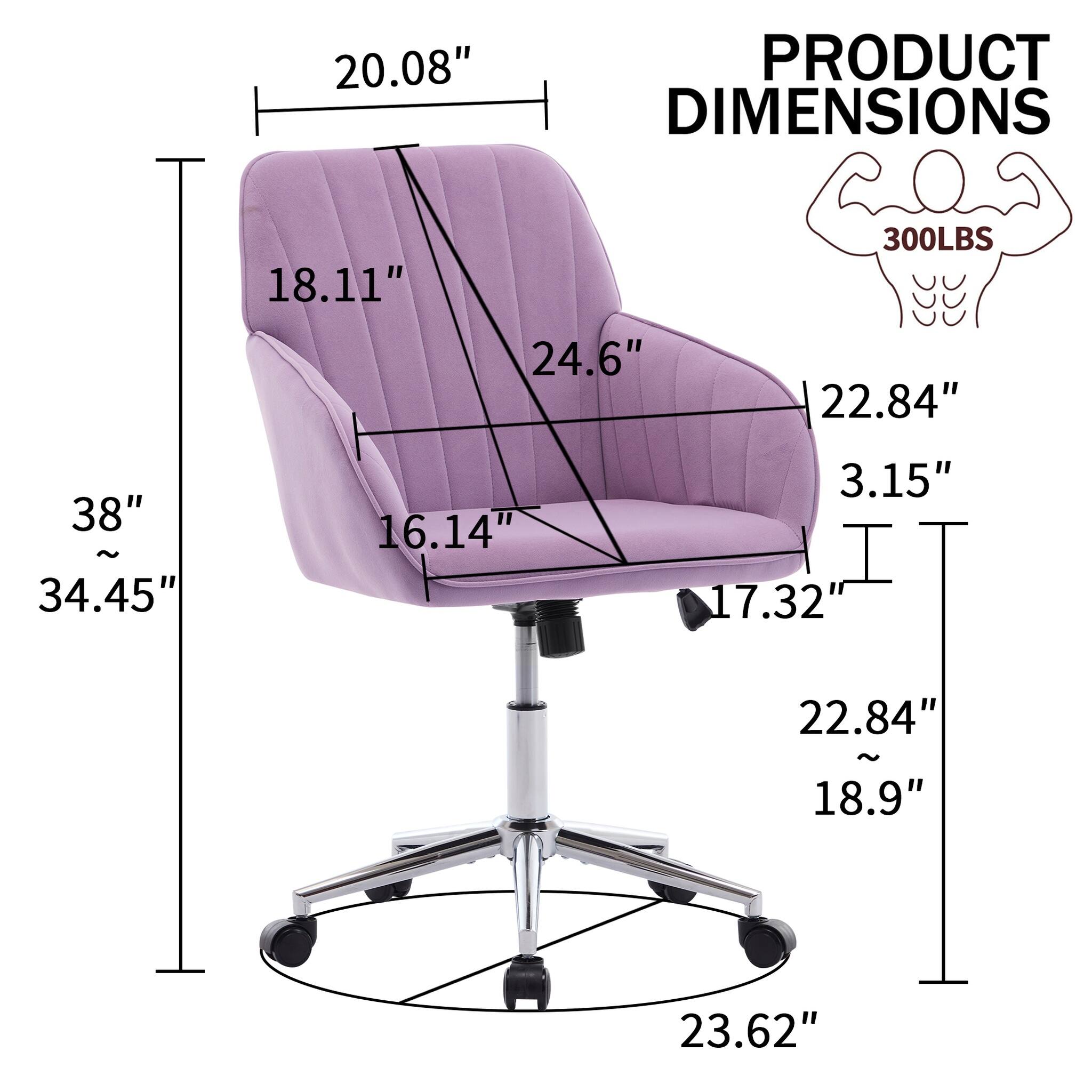 20.08"  
PRODUCT DIMENSIONS  
18.11" 24.6" 300LBS 22.84" 38" ~ 34.45" 16.14" 3.15" 17.32" 22.84" ~ 18.9" 23.62"