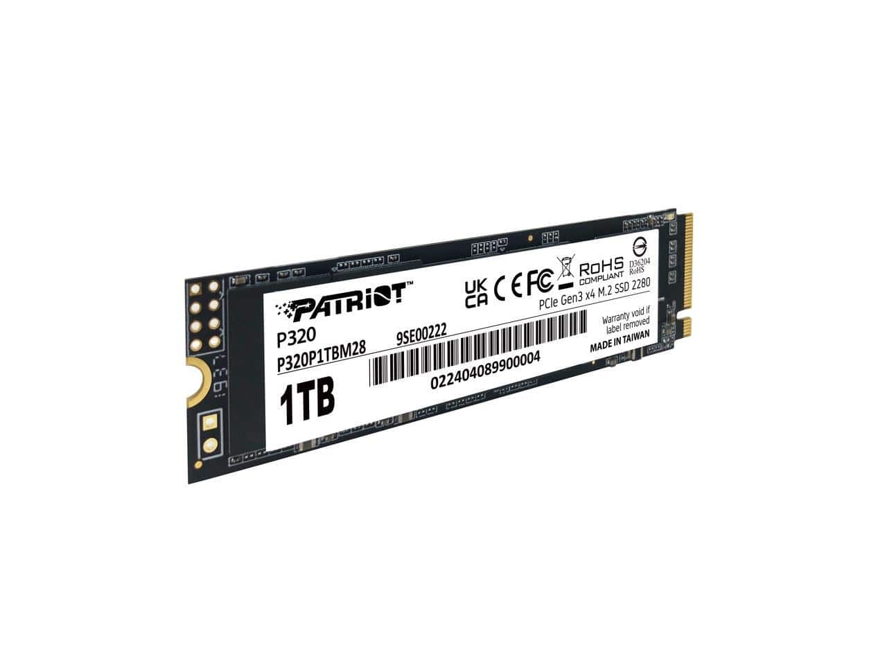 Patriot P320 M.2 2280 1TB PCI Express 3.0 x4 Internal Solid State