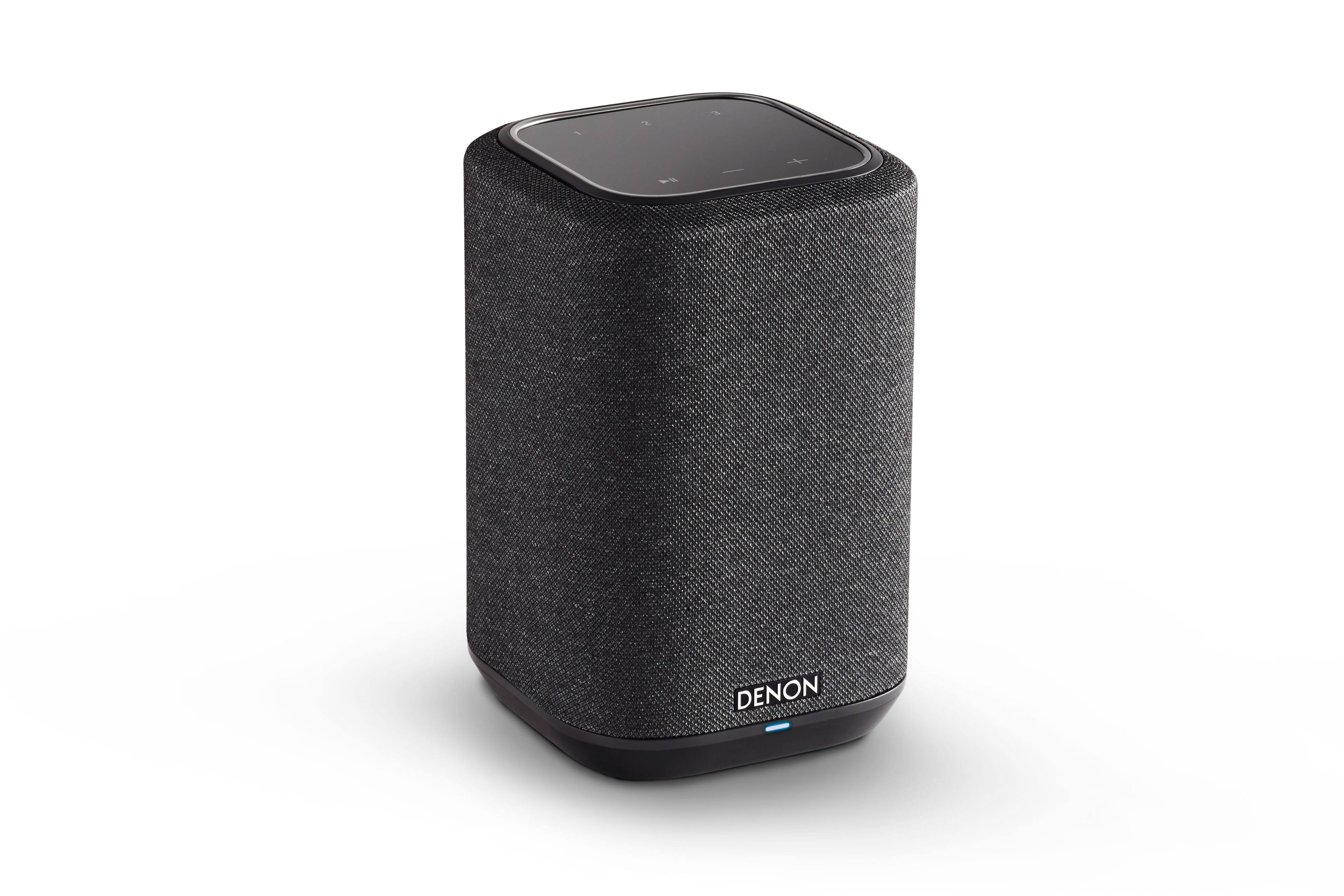 Angle. Denon - Home 150NV Smart Wireless Capability Powered Speaker - Black.