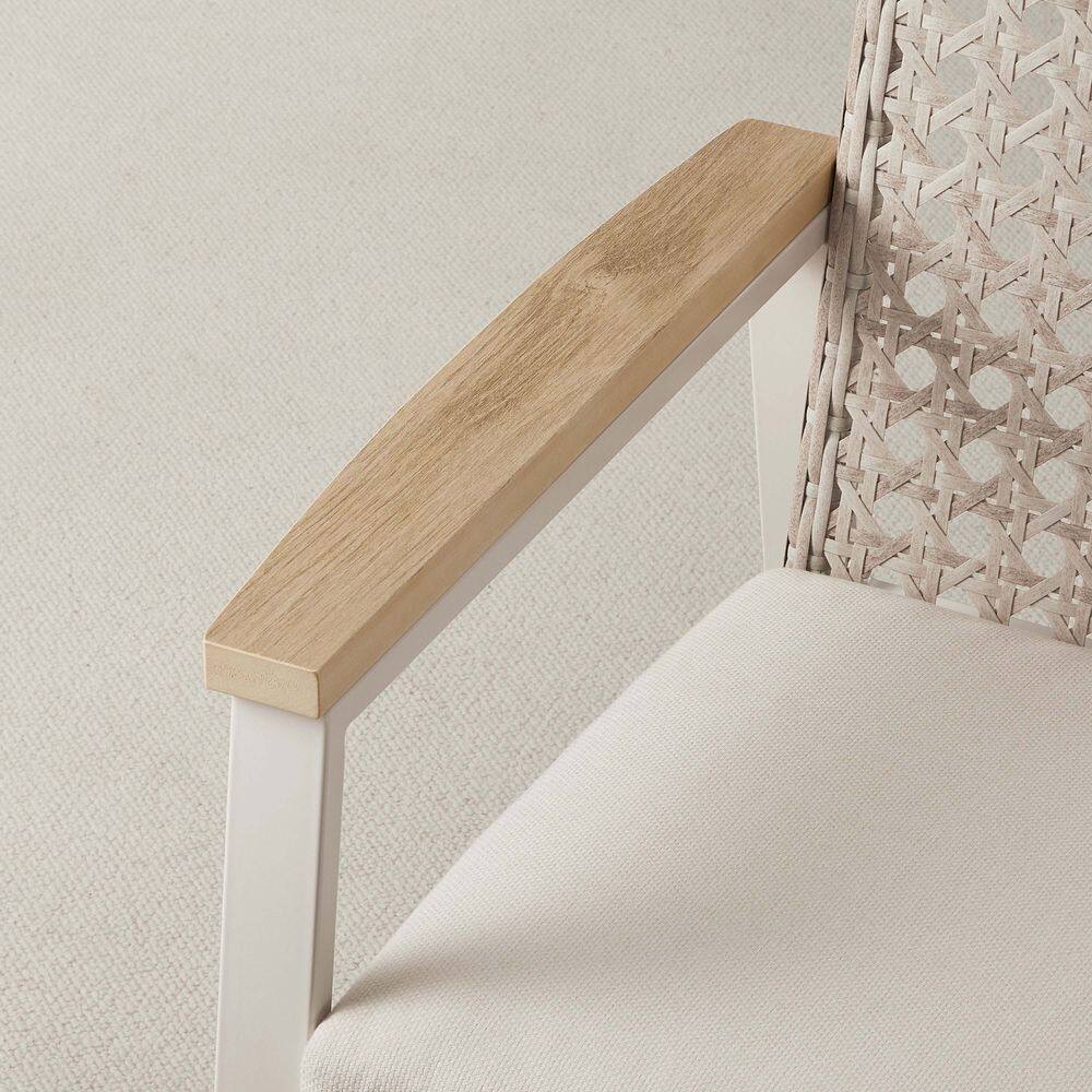 Left. Songmics Home - SONGMICS HOME Sencillo Collection - Outdoor Steel Rocking Chair Bone Color - Beige.