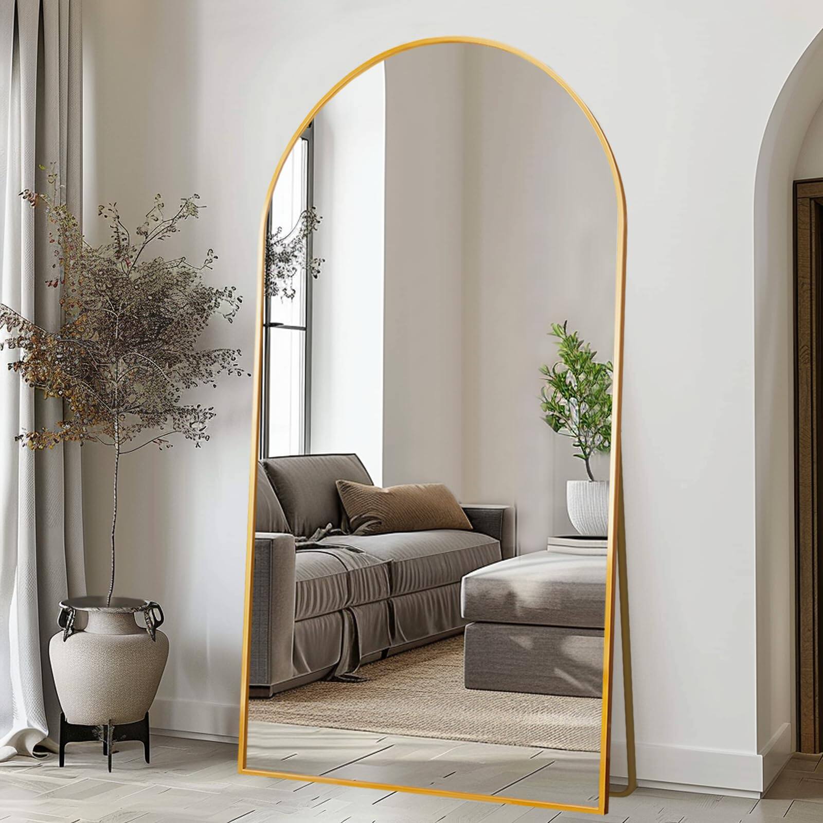Gold-arched 76"L x 34"W