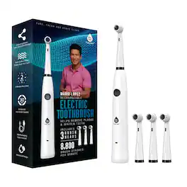 Pursonic - Mario Lopez Rechargeable USB Electric Toothbrush with 3 Brush Heads - White