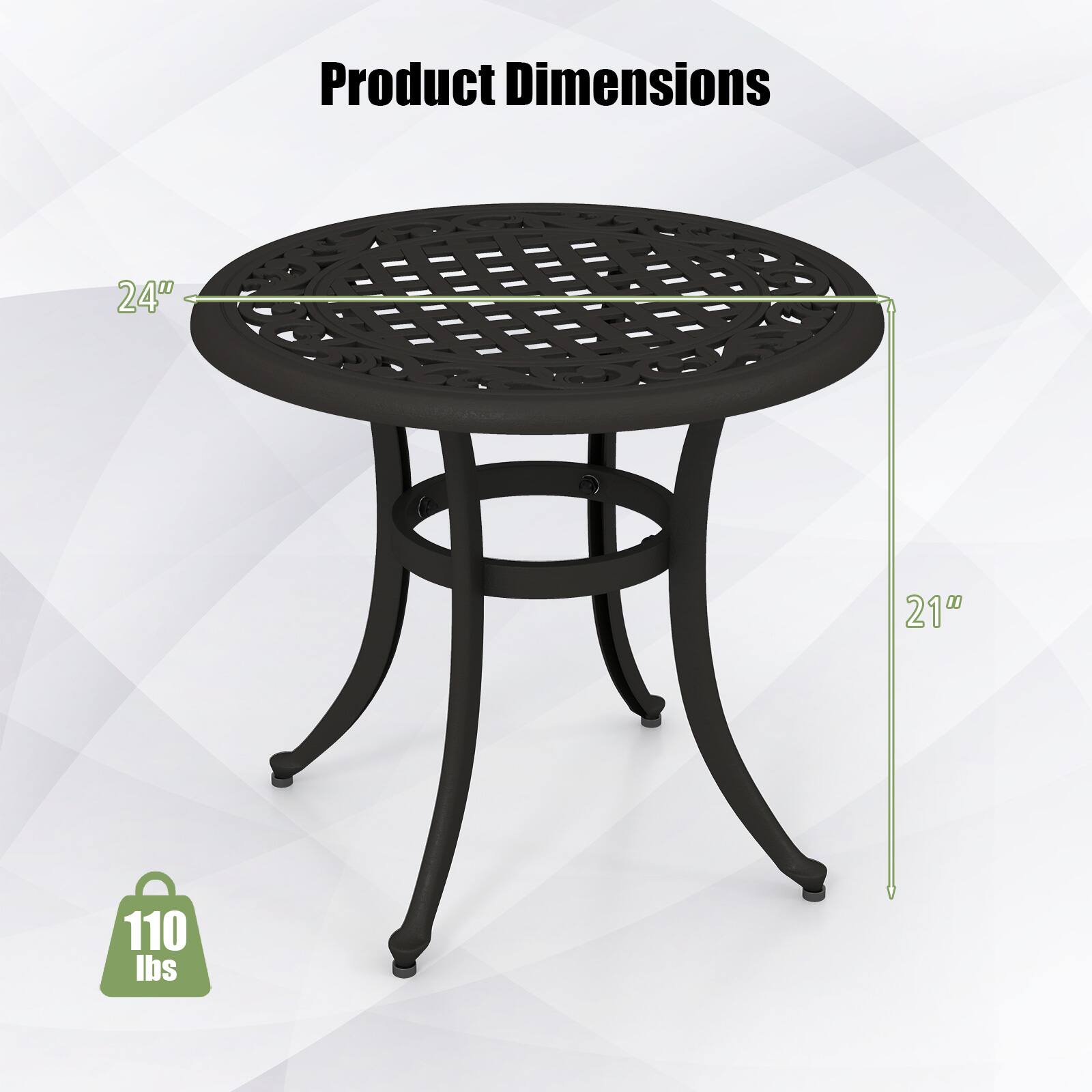 Product Dimensions: 24" x 21" x 110 lbs