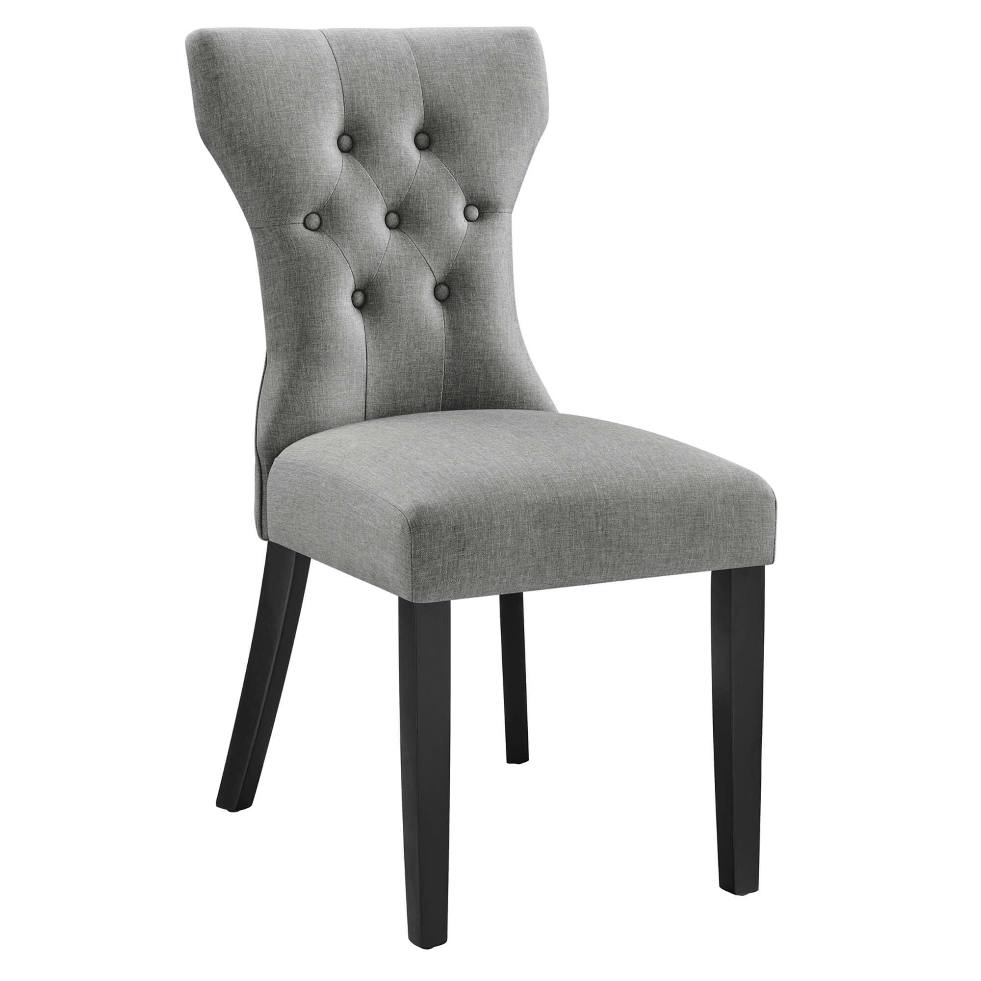 Angle. Modway - Silhouette Dining Side Chair by Modway - Light Gray.