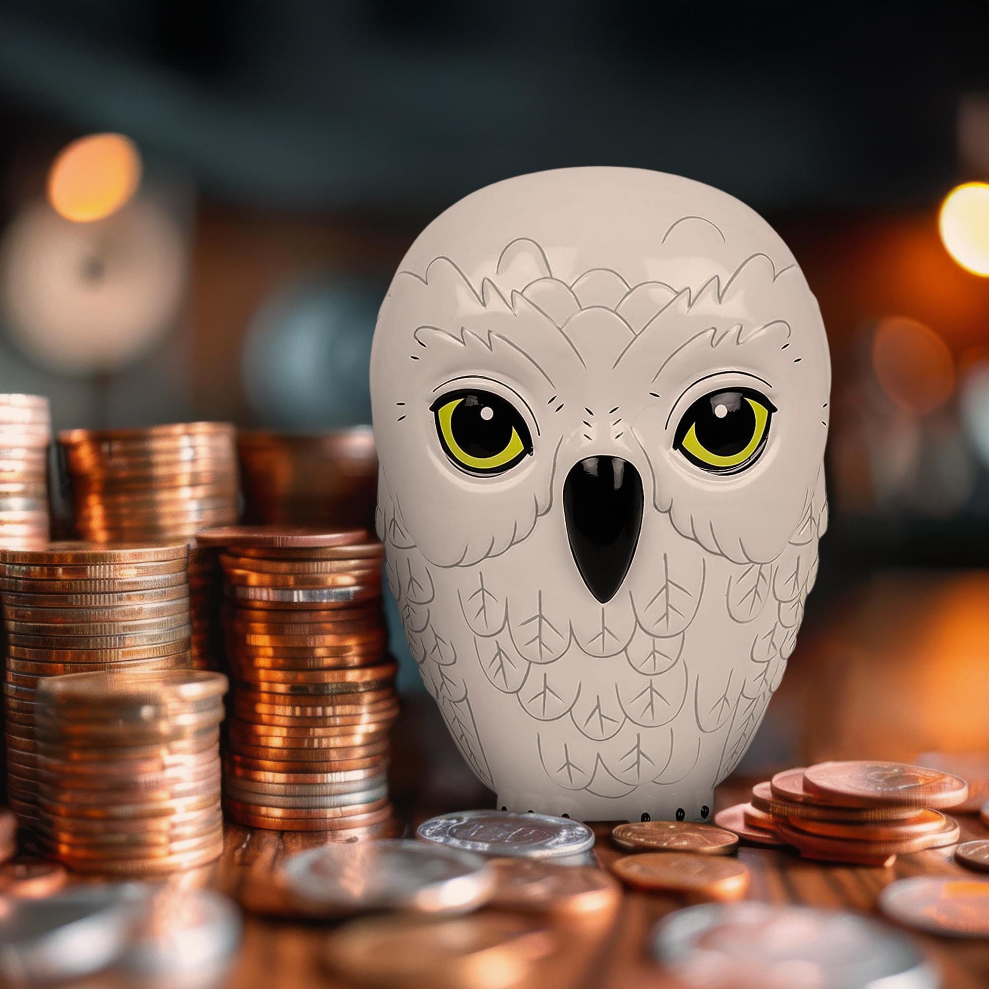 Alt View 10. Harry Potter - Harry Potter Hedwig The Owl Ceramic Coin Bank - White.