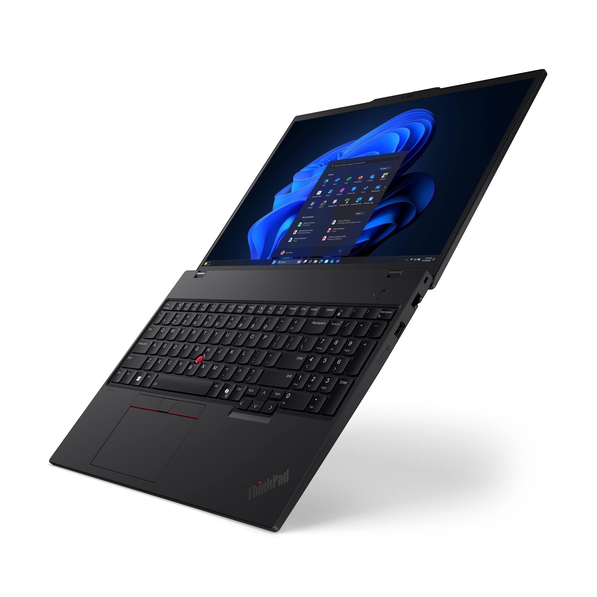 Left. Lenovo - Lenovo - ThinkPad T16 Gen 4 AI PC 16" Touch - Screen Laptop -Latest Model - Intel Ultra 7 with 32GB Memory - 512GB SSD - Black.