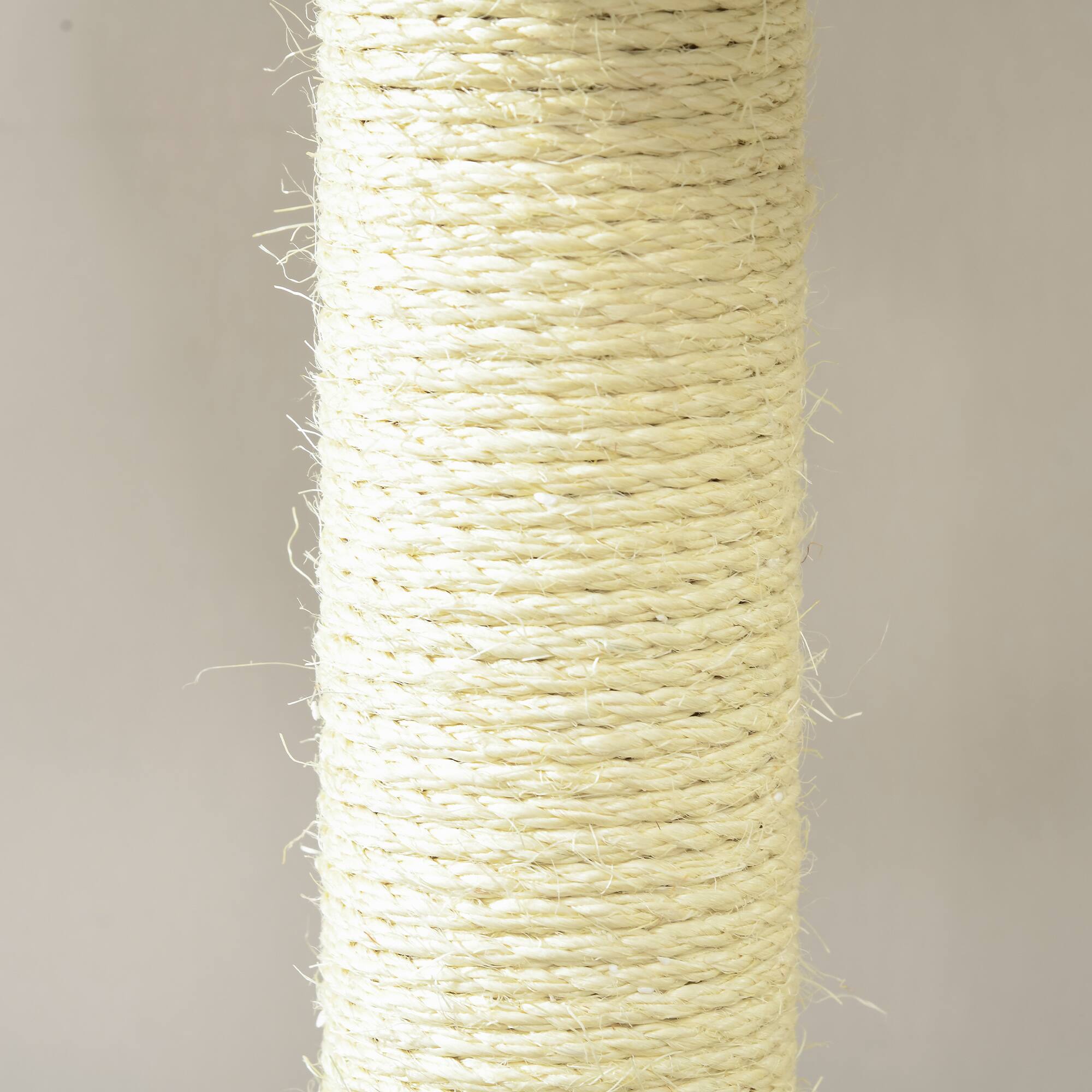 Alt View 5. Pawhut - PawHut Cat Tree, 3 Level Cat Tower with Scratching Posts, Bed, Condo, Badminton Toys, for Multiple Kittens - Natural.