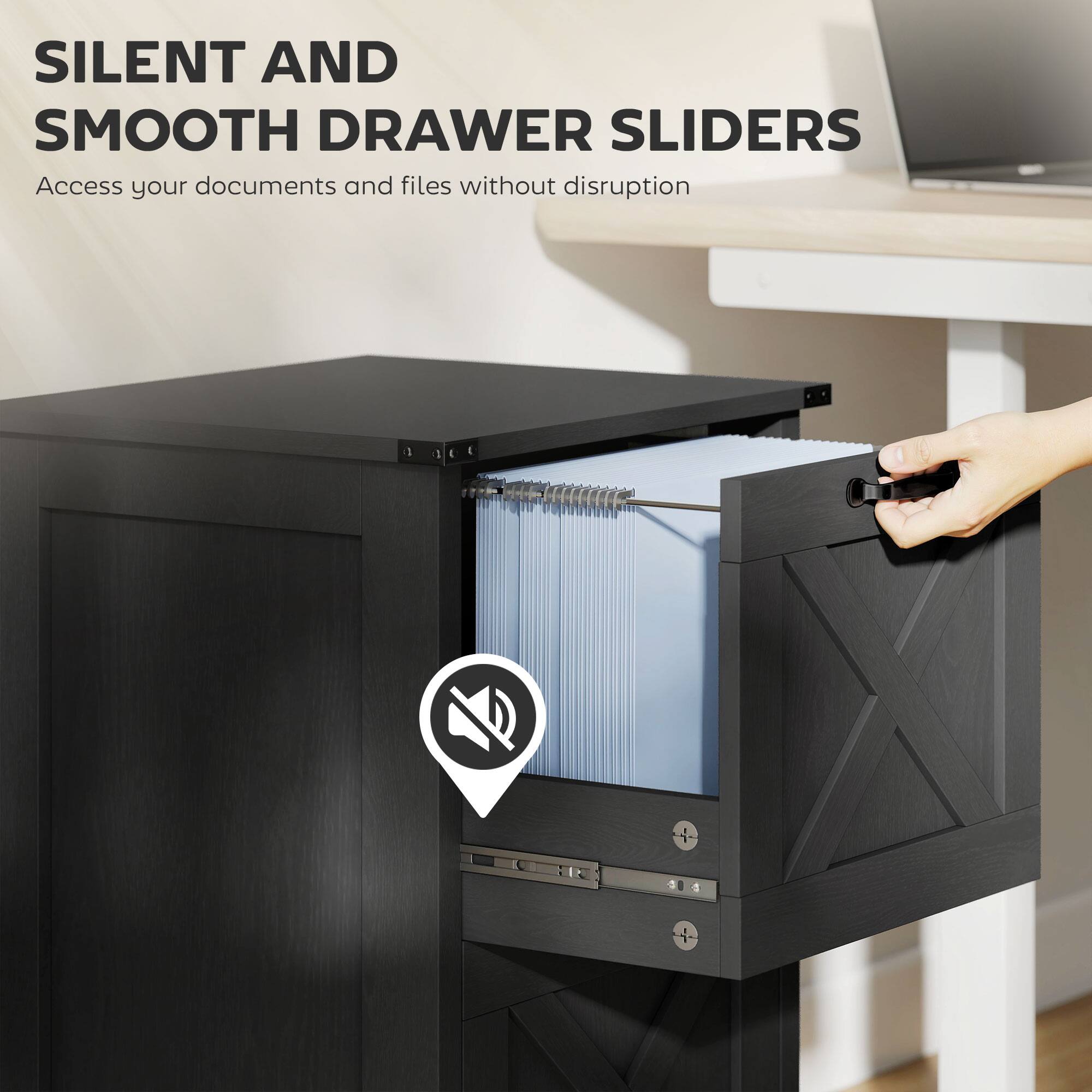 SILENT AND SMOOTH DRAWER SLIDERS  
Access your documents and files without disruption
