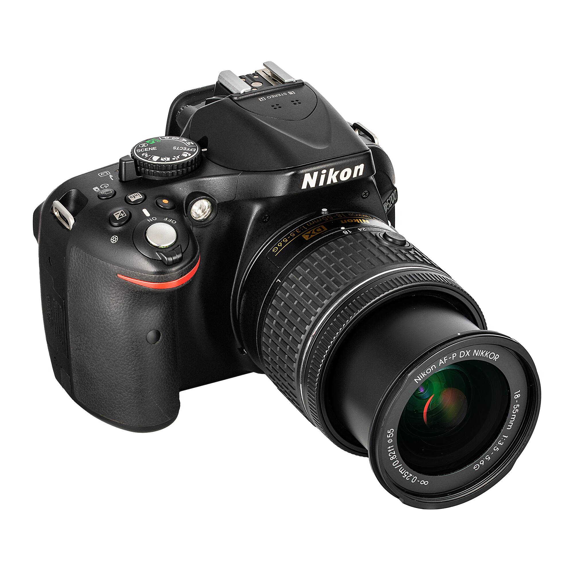D5200 DSLR with 18–55mm II Lens, 24.1MP DX APS C Nikon F Mount