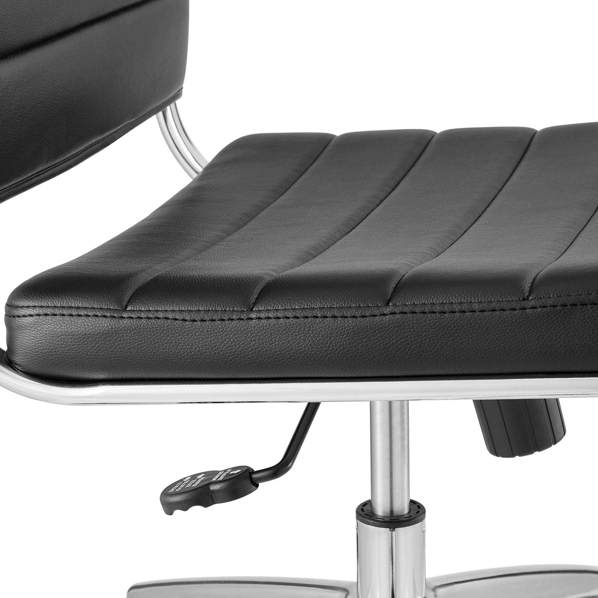 Alt View 5. Modway - Jive Armless Mid Back Office Chair by Modway - Black.