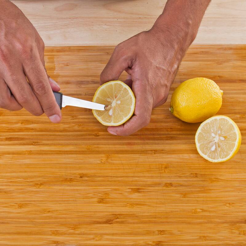 Back. Kitchen + Home - Paring Knife - 2.5" Stainless Steel Paring Knives - 3 Pack - black.