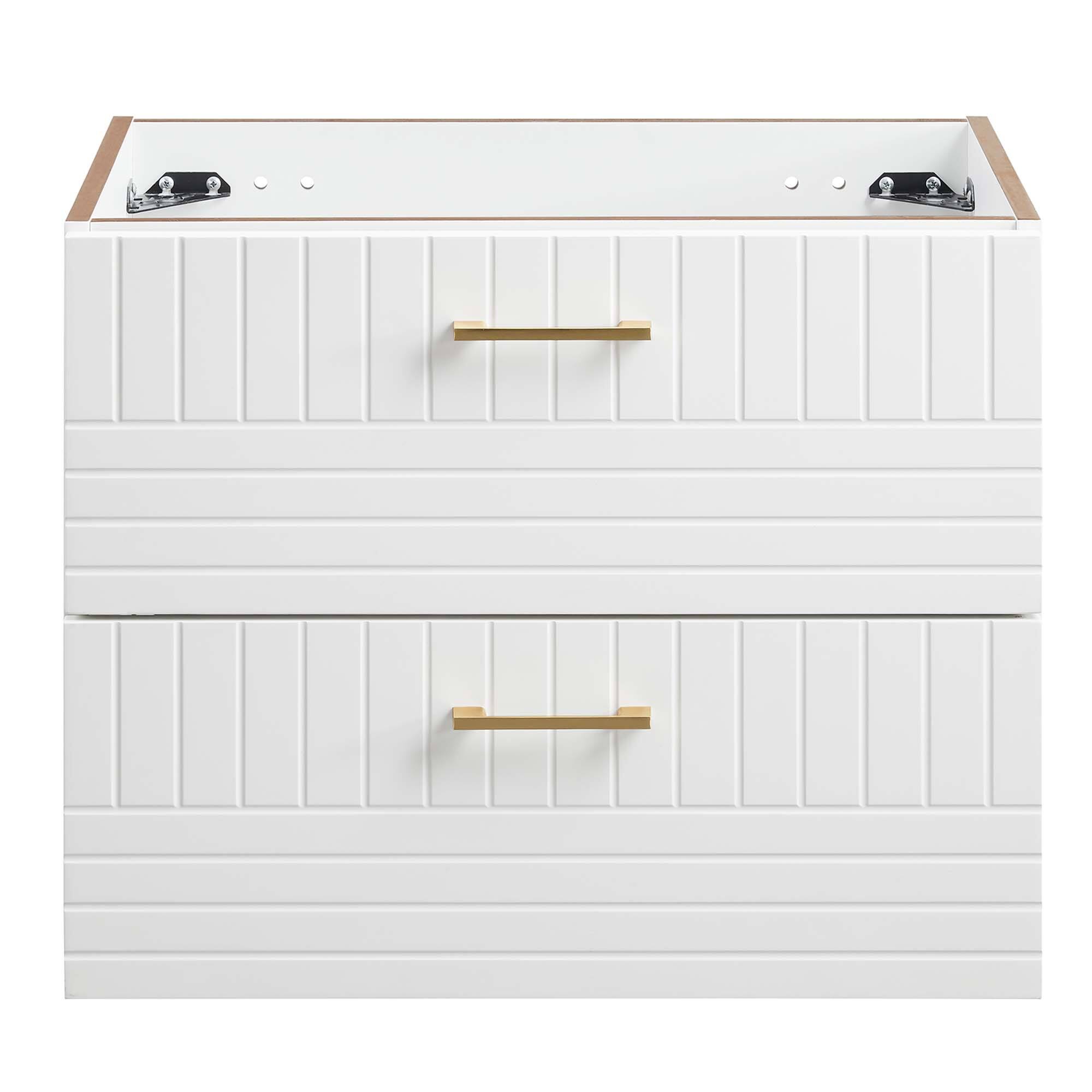 Alt View 3. Modway - Daybreak Wall-Mount Bathroom Cabinet Basin Not Included - White.