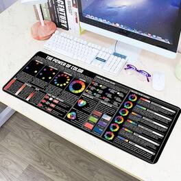 Designfullprint - Color Theory Ver 2 Mouse Pad, Colour Wheel Desk Mat for Graphic Designers & Artists NNA - Multicolor