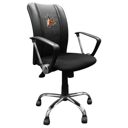 Front. DreamSeat - Black Arizona Coyotes Team Curve Task Chair - Black.