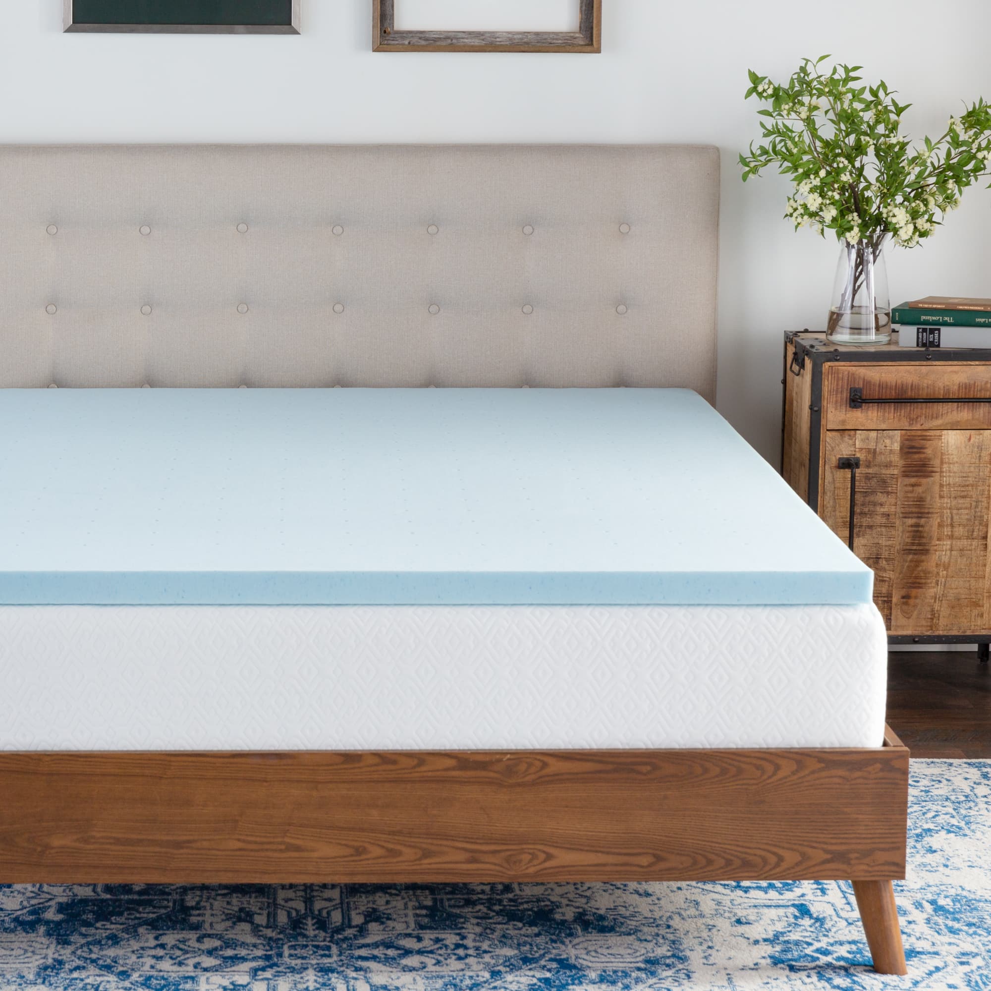 Alt View 13. Brookside - 4" Twin XL Down Alternative Mattress Topper - White.